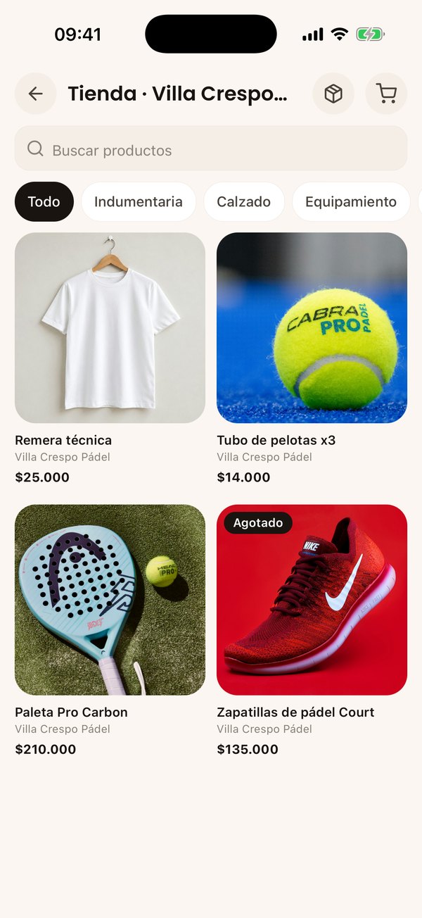 Tienda del centro en la app de Forzapp: productos para comprar y retirar en el club
